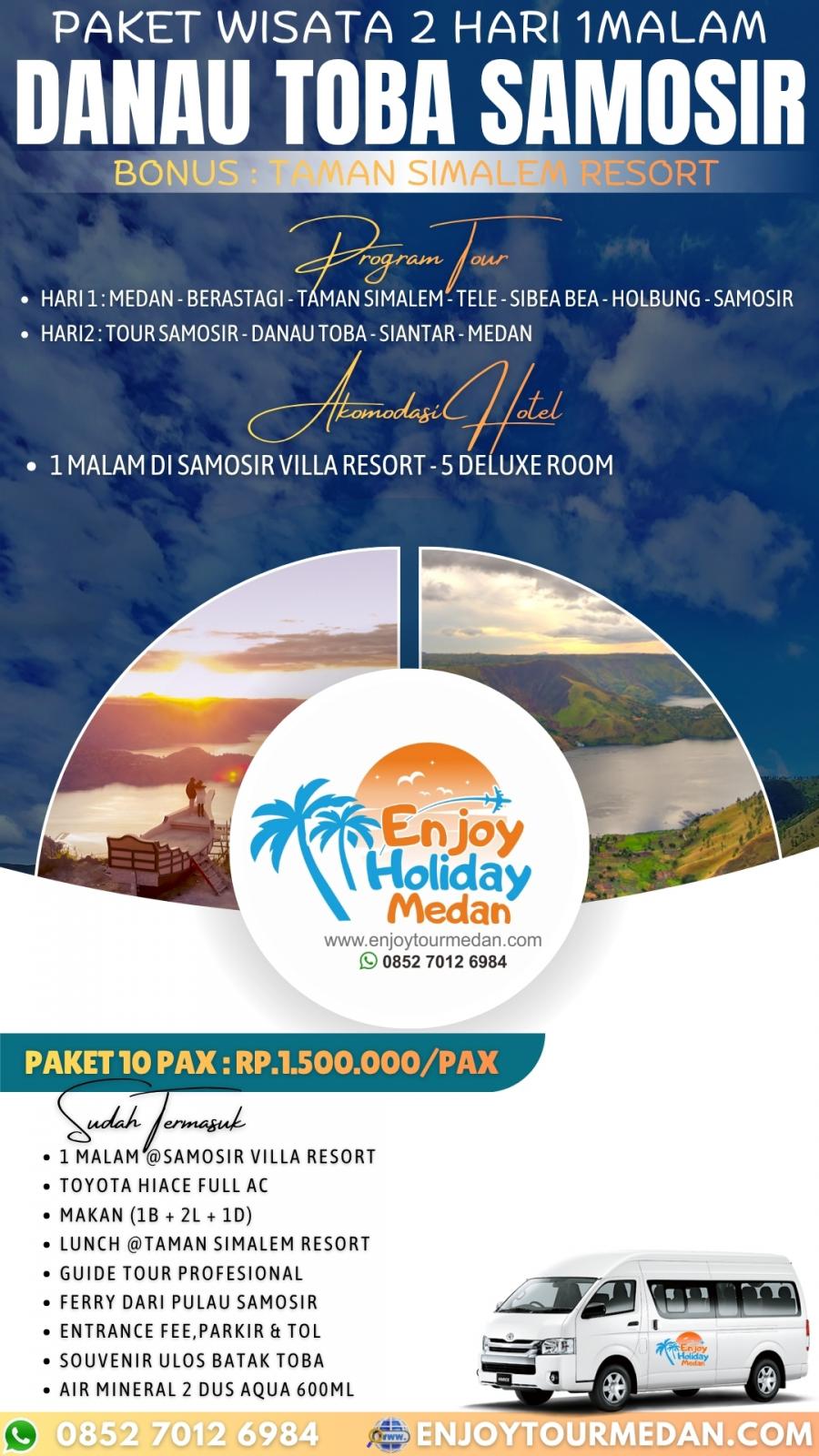 2D1N Paket Wisata Medan Sipiso Piso Danau Toba