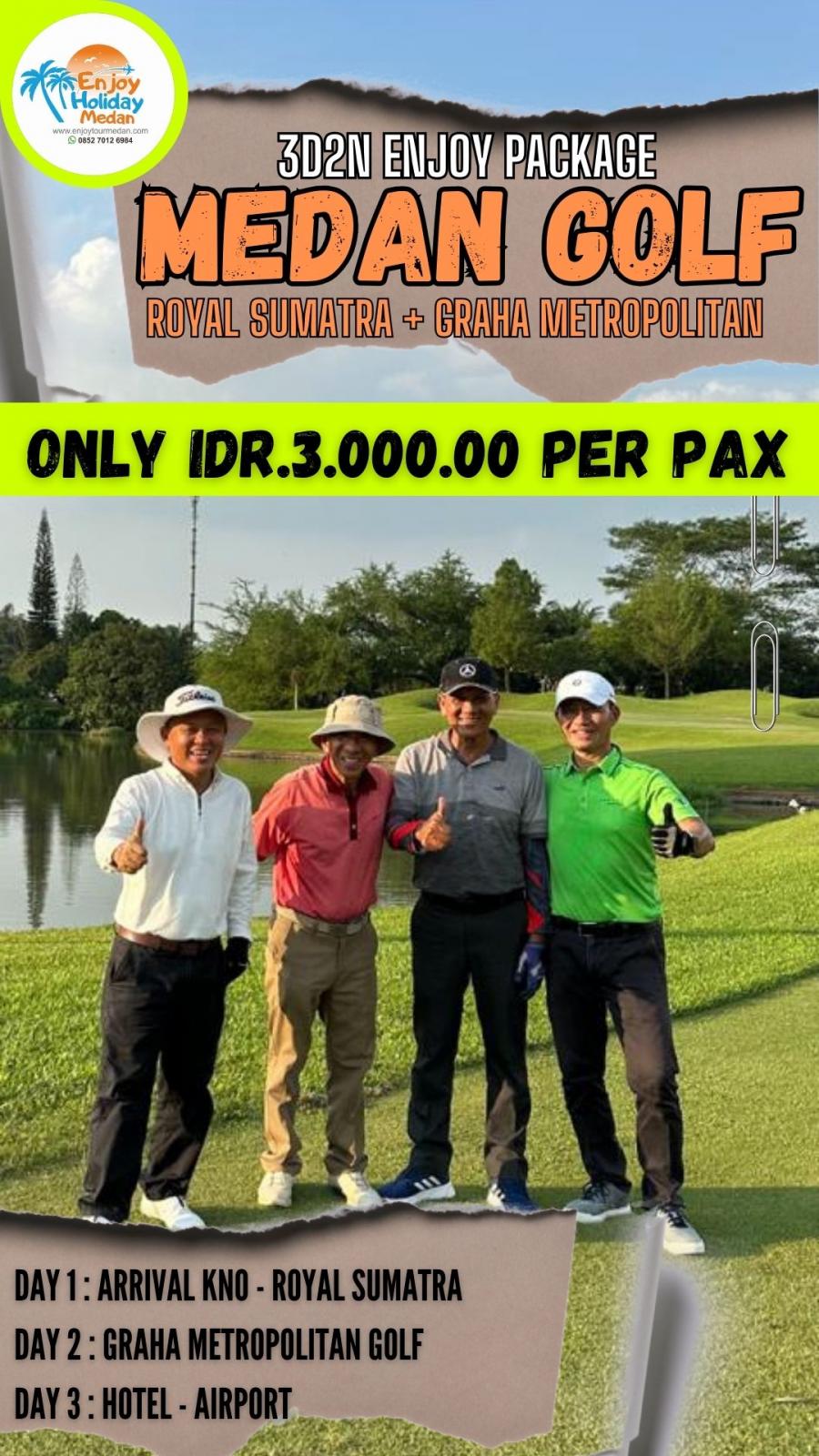 4D3N Medan Golf Tour Package