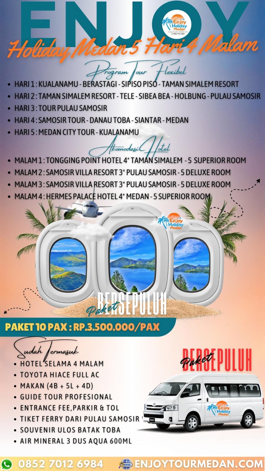 Paket Wisata Danau Toba Samosir 5D4N