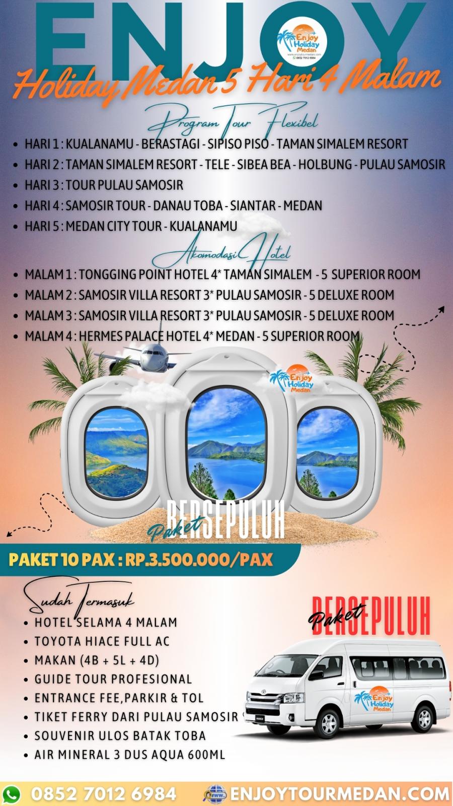 Paket Wisata Medan Danau Toba Unggulan 6D5N