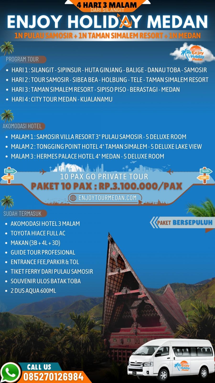 Tour Danau Toba Dari Silangit
