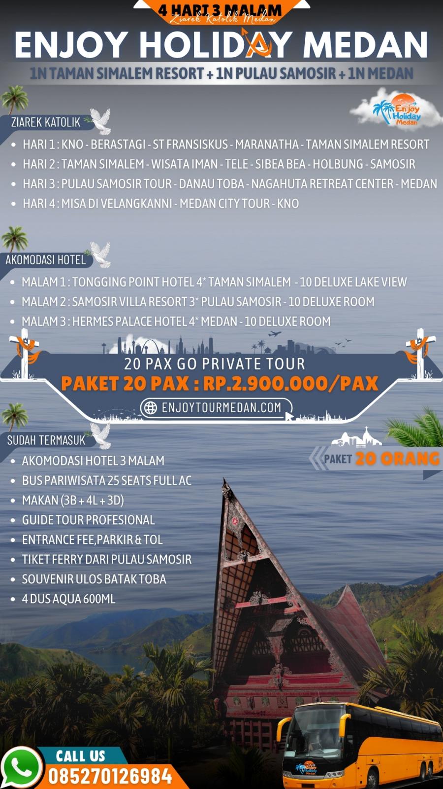 Ziarek Tour Medan Danau Toba 4 Hari 3 Malam